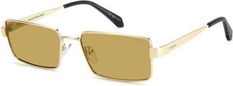 Polaroid PLD 6255/S/X Polarized LPE/MU Mens Sunglasses Gold Size 56