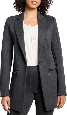 Nic+Zoe NIC+ZOE Pinstripe Ponte Zip Jacket