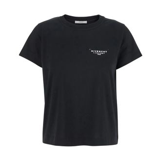 Givenchy T-shirt van Katoen met Stempelprint - Dames - Tops - Zwart - Maat: L Katoen