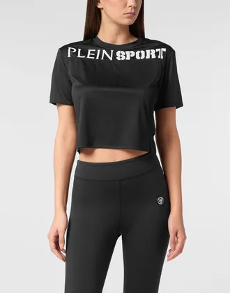 Plein Sport T-Shirt Round Neck Women in Black at Nordstrom, Size Xx-Large