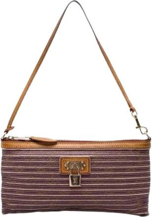 Louis Vuitton Pre-owned Eden Zoe Pochette - Dames - Vintage Clutch - Bruin - ONE Size - Leer - Vintage