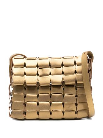 Dragon Diffusion woven leather shoulder bag - women - Buffalo Leather - One Size - Gold