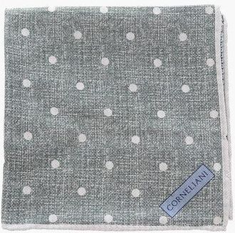 Corneliani Double Patterned Silk Pocket Square size Unica