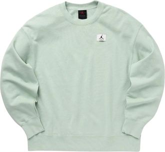 Nike Jordan Flight Fleece Crew - Dames - Sportshirts - Groen - M - Katoen - Fitness
