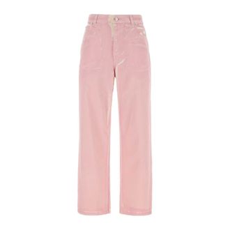Marni Straight Jeans, female, Pink, Size: 2XS Wide-leg Jeans
