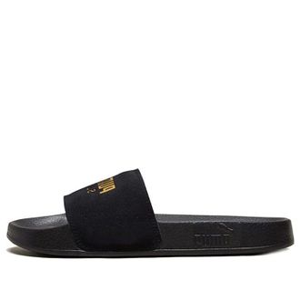 Puma Leadcat Suede Slide Black Team Gold 365758-01