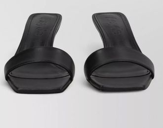 Aeyde kitten heel square toe leather mules