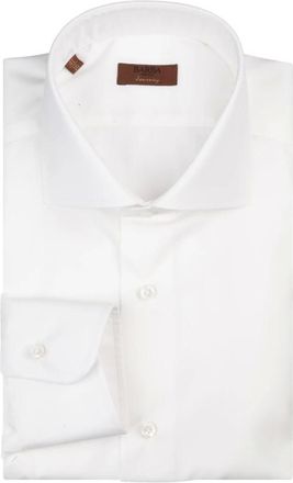 Barba Overhemden, Heren, Wit, M, Katoen, Witte Katoenen Herenoverhemd