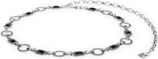 Steve Madden Faux Stone Embellished Chain Belt in Silver at Nordstrom Rack, Size Large/x-Large