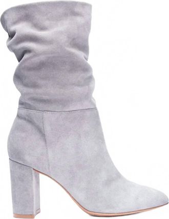 Chinese Laundry Womens Vegan Suede Leather Slouch Kipper Boots In Cement