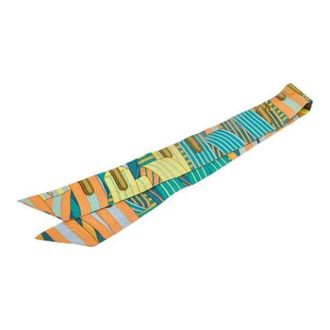 Herm&egrave;s Pre-owned Scarves, female, Multicolor, Size: ONE SIZE Pre-owned Twilly Sangle Scarf