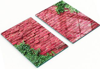 OEM Tablas De Servir De Cristal Para Cocina Con Gr&aacute;ficos De Pared De Ladrillo 2x40x52 Cm