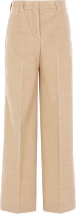 Incotex Beige Wide-Leg Textured Corduroy Pants