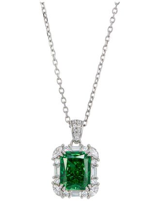 Savvy Cie Jewels Silver Cz Pendant
