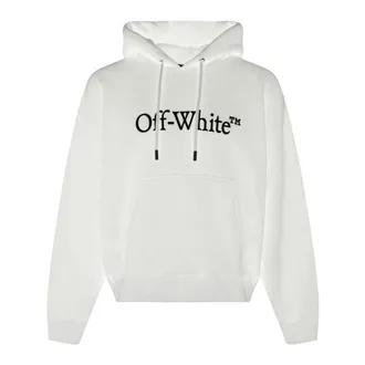 Off-white Hoodies, male, White, Size: XL Big Bookish Skate Hoodie