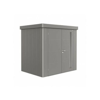 BIOHORT Caseta Metalica Biohort Jardin Neo 1c Doble Puerta Color Gris Oscuro Metalico