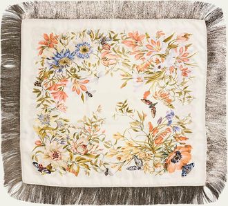 Etro Turandot Silk Twill Scarf with Fringe