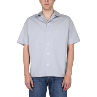 Alexander McQueen Camisa de Botones con Cuello Puntiagudo - Shirts - Hombre - Azul - M