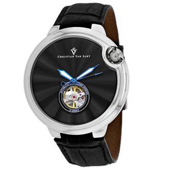 Christian Van Sant Mens Cyclone Automatic Black Round 46mm