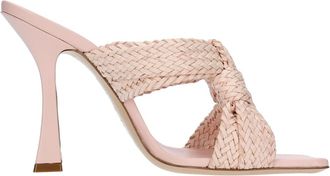 Casadei Geraldine leren muiltjes met hak - Dames - Muiltjes - Roze - 36 EU - Leer - Schoenen