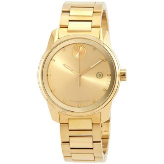 Movado Bold Verso Quartz Gold Dial Mens Watch 3600861