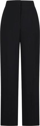 Givenchy Slim fit getailleerde broek in cr&ecirc;pe cady - Dames - Straight fit broeken - Zwart - M - Leer - Broeken