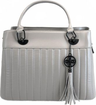 Like Dreams Womens Grove Vegan Satchel Crossbody Bag In Grey
