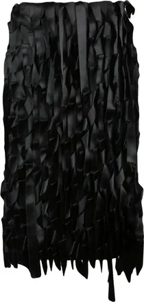 Prada Rokken, Dames, Zwart, S, Satijn, Longuette in Satin