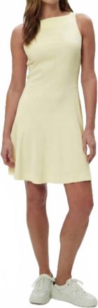 Michael Stars Andy Ultra Rib Skater Dress In Buttercup