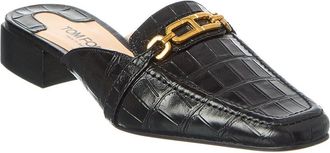 Tom Ford Logo Leather Mule