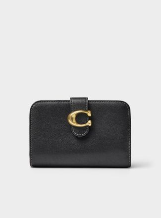 Coach Womens Tabby golden logo bi-fold small wallet