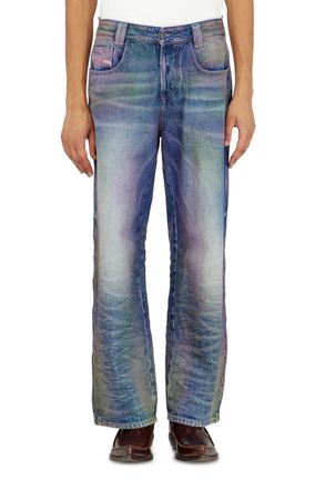 Diesel Relaxed Jeans High Waist 1982 D-Hakou, Colored, Button fly