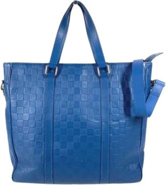 Louis Vuitton Pre-owned Tote Bags, unisex, Blue, Size: ONE SIZE Pre-owned Damier Infini Tote Bag
