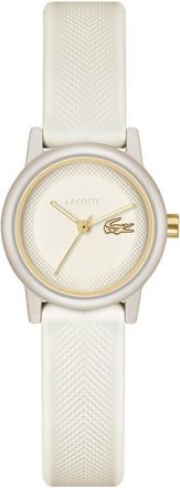 Lacoste L.12.12 Mini Swift Silicone Strap Watch, 24mm in Off White at Nordstrom
