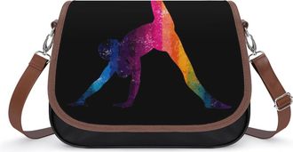 Generic Gymnastics Dancing Rainbow Crossbody Bags for Women Shoulder Messenger Bag Purse Handbags