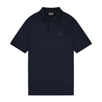 Emporio Armani Jersey Polo Shirt - Heren - Polos - Blauw - S - Polyester - Tops