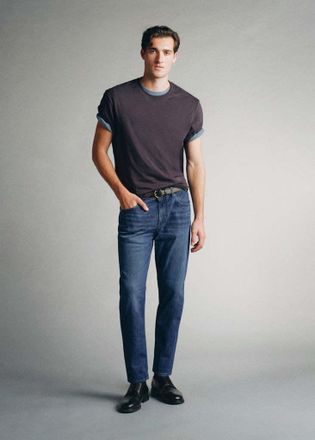 Mango Jeans made in Italy, tapered fit, in tessuto Candiani blu scuro - Uomo - 46 - MANGO MAN
