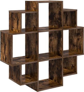 vidaXL Estante De Pared Roble Ahumado 90 X 25 X 90 Cm Vidaxl