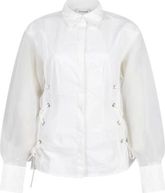 Aaiko Dames, Blouses & Shirts, Beige, Maat: XS