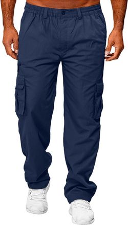 Generic Mens Combat Cargo Trousers UK Multiple Pockets for Hiking and Outdoor Activities Chinos Trouser Loose Fit Tactical Pants Relaxed Baggy Joggers Bottoms