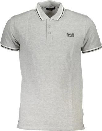 Cavalli Polo met korte mouwen - Heren - Polos - Grijs - M - Katoen - Tops