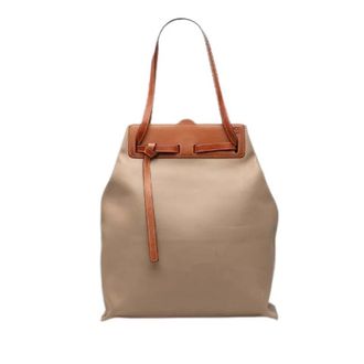 Loewe Pre-owned Anagram Lazo Leren Tote Bag - Dames - Vintage Shopper - Beige - ONE Size - Leer - Vintage