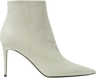 Scarosso Anya Enkellaars - Dames - Laarzen met Hak - Beige - 38 1/2 EU - Leer - Schoenen