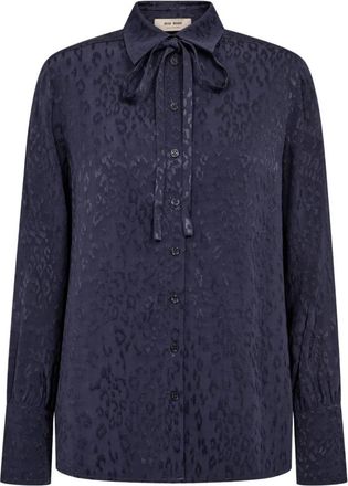Mos Mosh Blazer - Dames - Blouses - Blauw - XS - Katoen - Overhemden