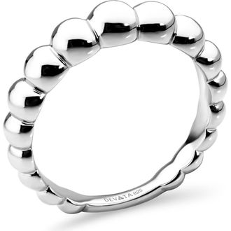 Devata Beaded Ball Textured Ring in Silver at Nordstrom Rack, Size 8