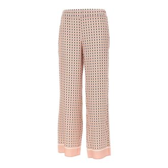 KANGRA Stretch Viscose Trousers - female - Kangra - Straight Trousers - Pink - XL - Trousers