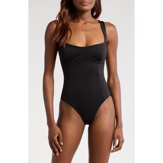 Good American Compression One-Piece Swimsuit in Black001 at Nordstrom Rack, Size X-Small
