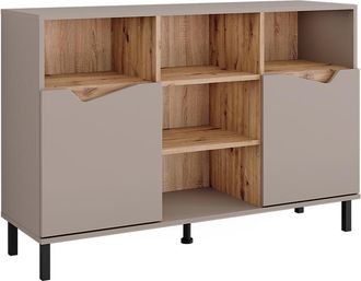 Vicco Aparador Marelle, Roble Gris&aacute;ceo/artesano, 120 X 81.3 Cm Con 2 Puertas, Vicco