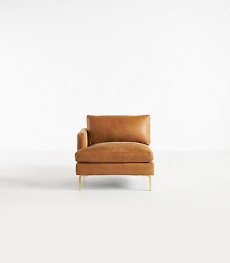 Anthropologie Bowen Leather Modular One-Arm Chair
