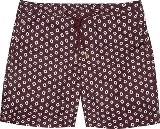 Orlebar Brown Costume da bagno con stampa geometrica - Rosso